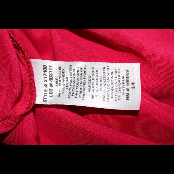 NWT Xscape Red Strapless Satin Mermaid Gown - Picture 5 of 6